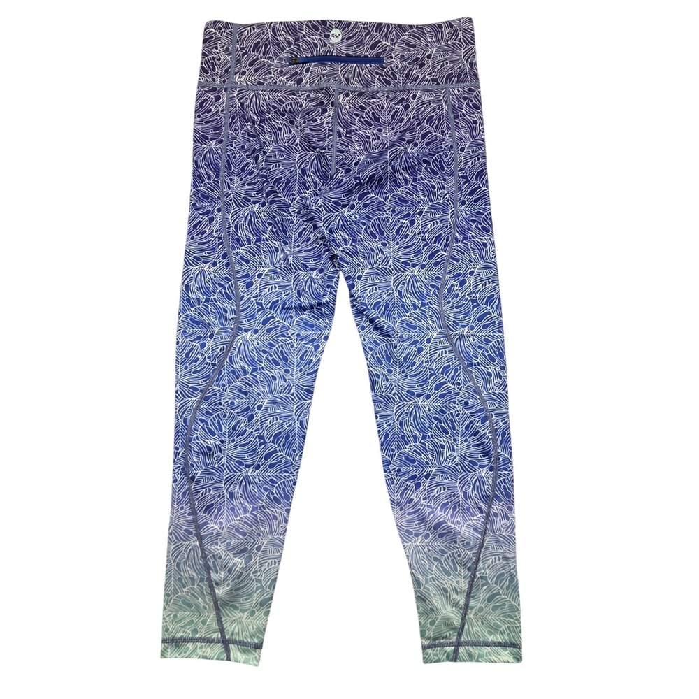 Vineyard Vines Performance Ombre Monstera Linear Leggings Womens Medium‎